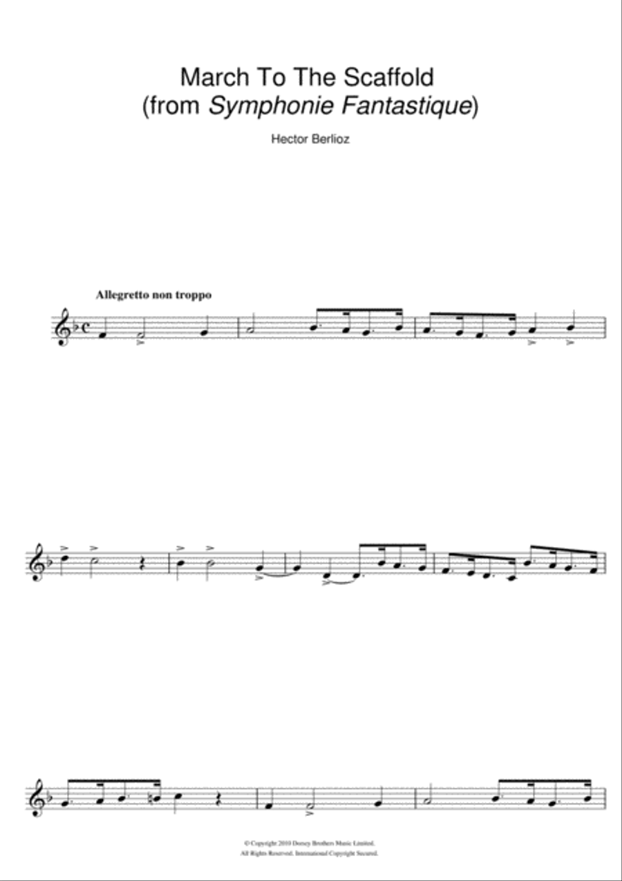 Symphonie Fantastique (4th Movement: March To The Scaffold) Clarinet Solo scores gallery preview page 1