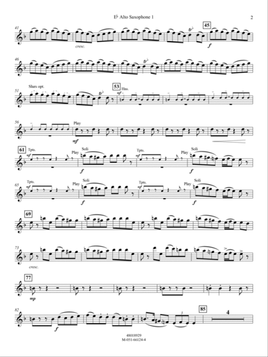 Albanian Dance - Eb Alto Saxophone 1 Concert Band scores gallery preview page 2