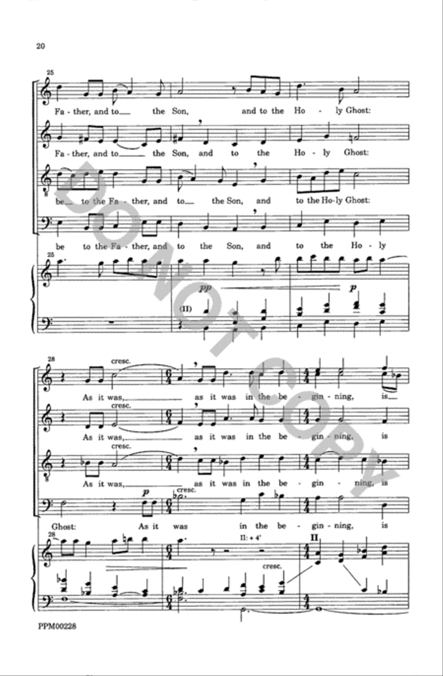 Evening Service for the Nativity Divisi scores gallery preview page 21