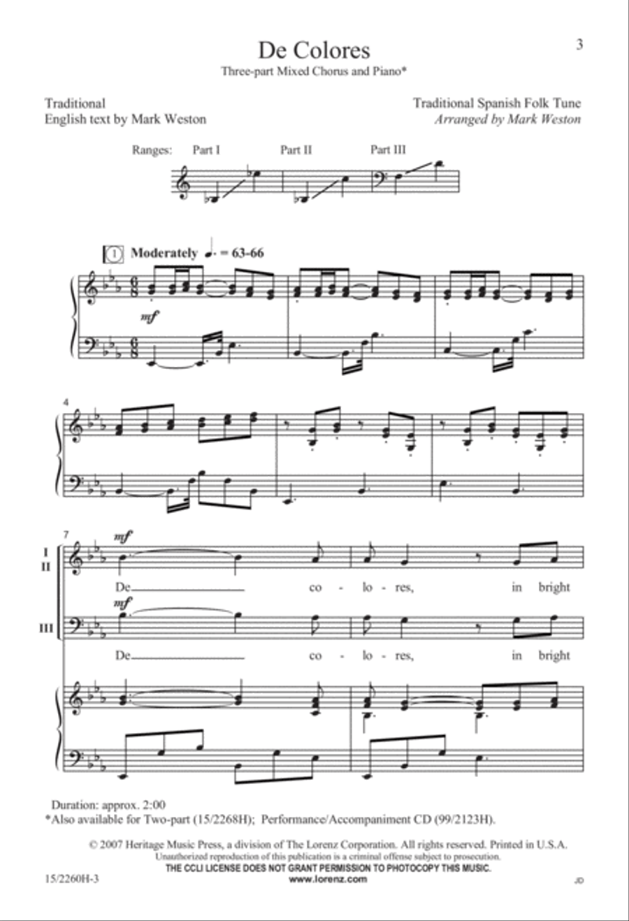 De Colores 3-Part scores gallery preview page 4