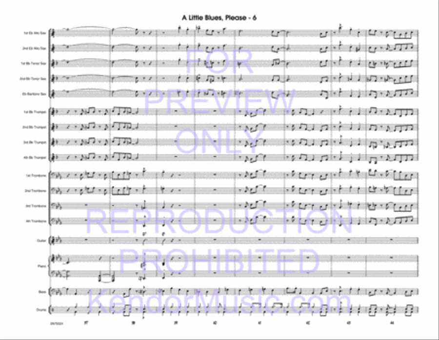 Little Blues, Please, A Jazz Ensemble scores gallery preview page 7