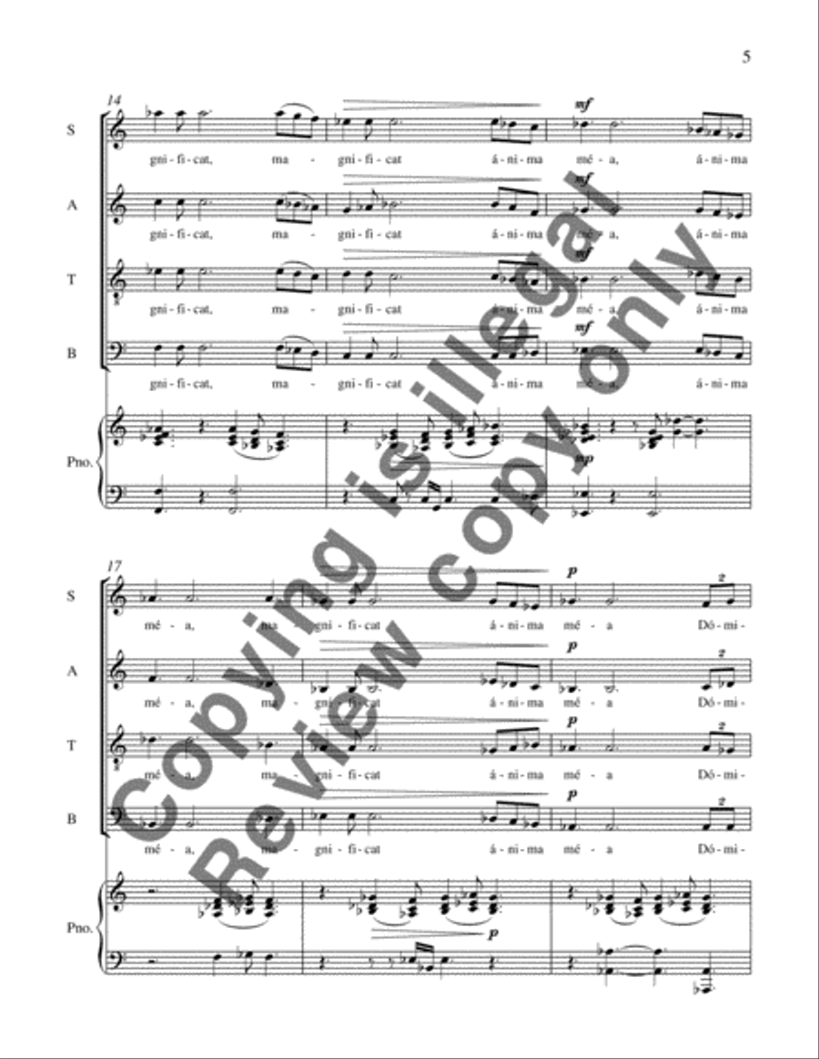 Magnificat Magnificat 4-Part scores gallery preview page 5