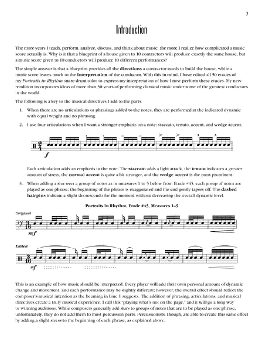 Portraits in Rhythm: Advanced Edition Percussion Ensemble scores gallery preview page 3