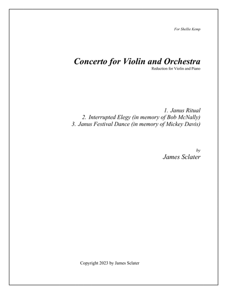 Concerto for Violin and Orchestra (Piano Reduction) image number null