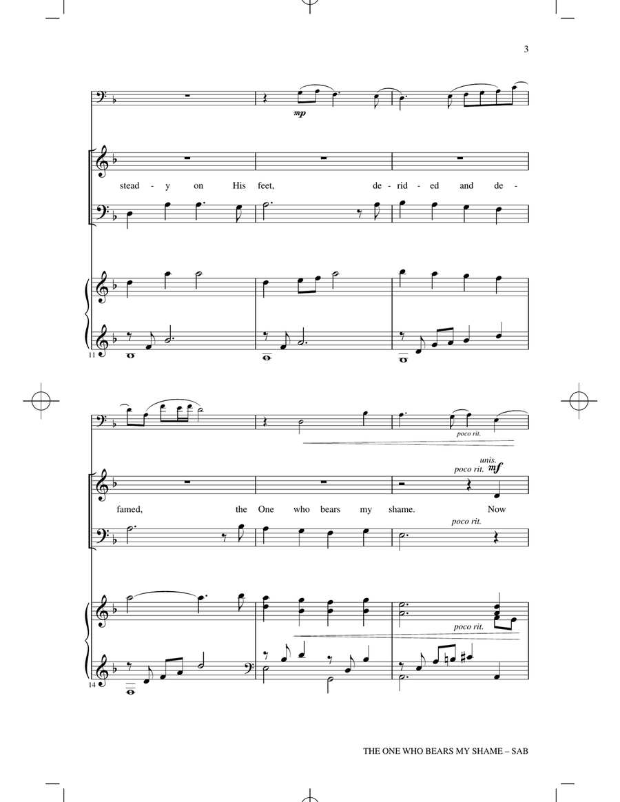 The One Who Bears My Shame 3-Part scores gallery preview page 2
