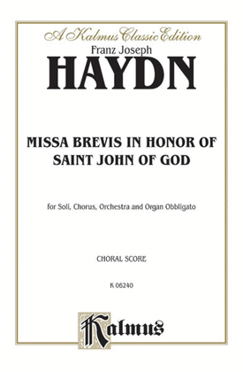 Book cover for Missa Brevis in B-flat -- in Honor of Saint John of God
