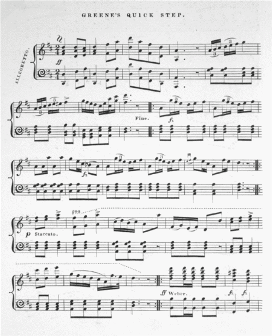 Greene's Quick Step Piano Solo scores gallery preview page 2