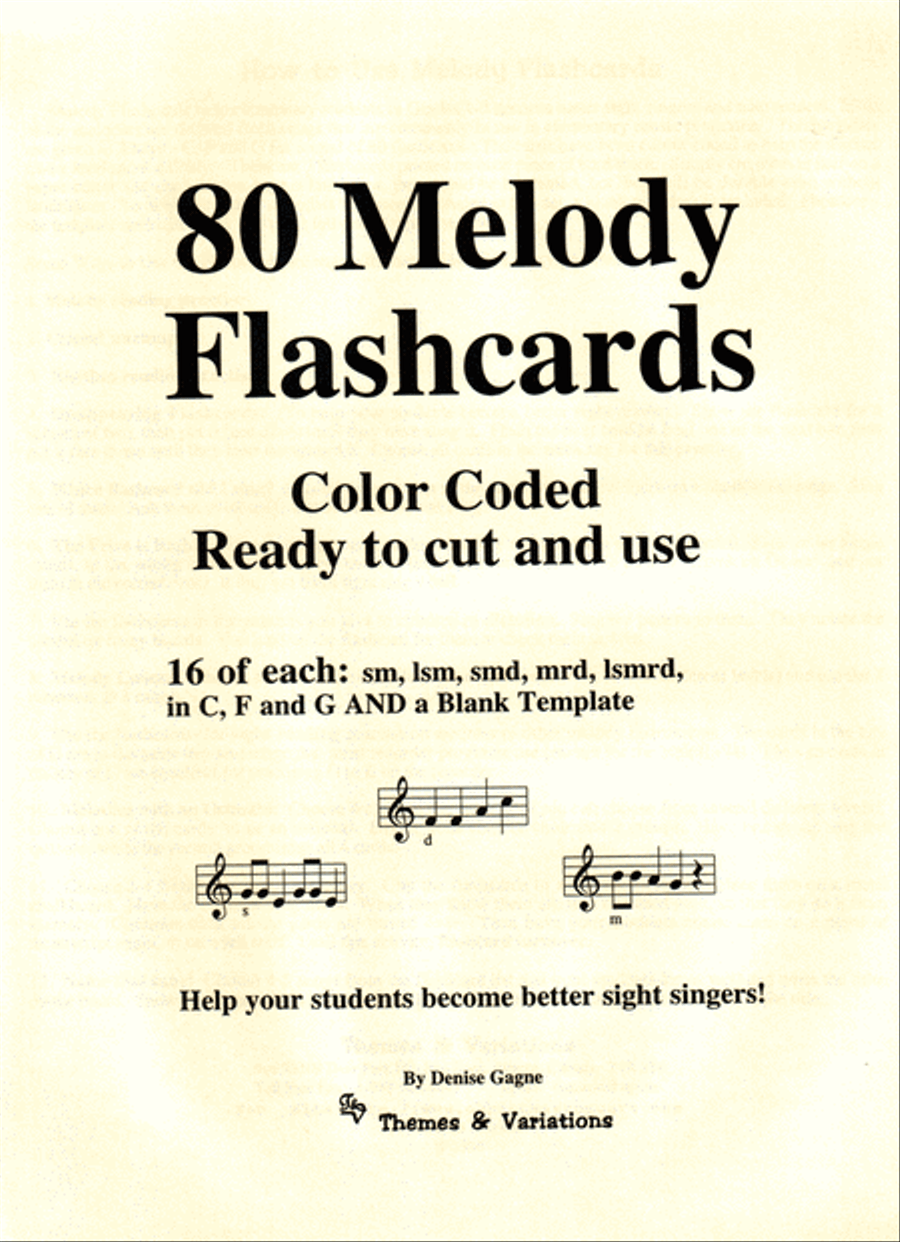 Flash Cards - Melody Flash Cards & Games scores gallery preview page 1