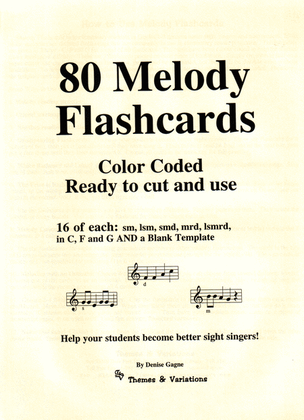 Book cover for Flash Cards - Melody