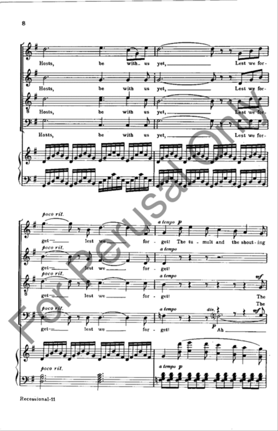 Recessional Recessional 4-Part scores gallery preview page 8