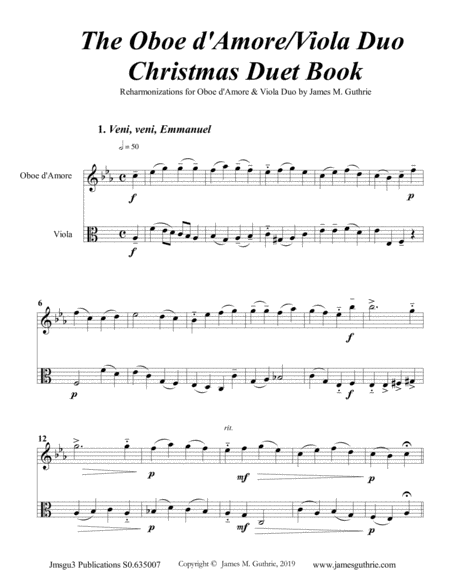 The Oboe d'Amore & Viola Duo Christmas Duet Book image number null