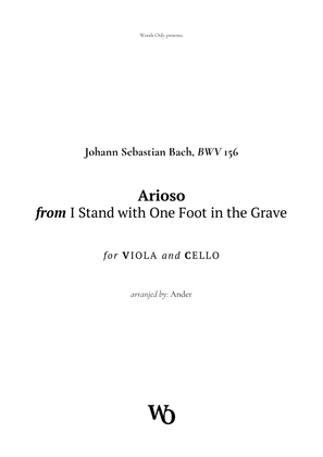 Book cover for Arioso by Bach for Viola and Cello Duet