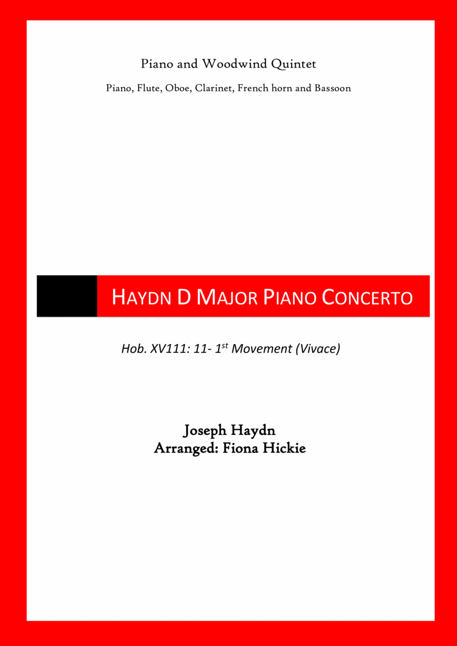 Haydn D Major Piano Concerto: 1st Movement Chamber Music scores gallery preview page 1