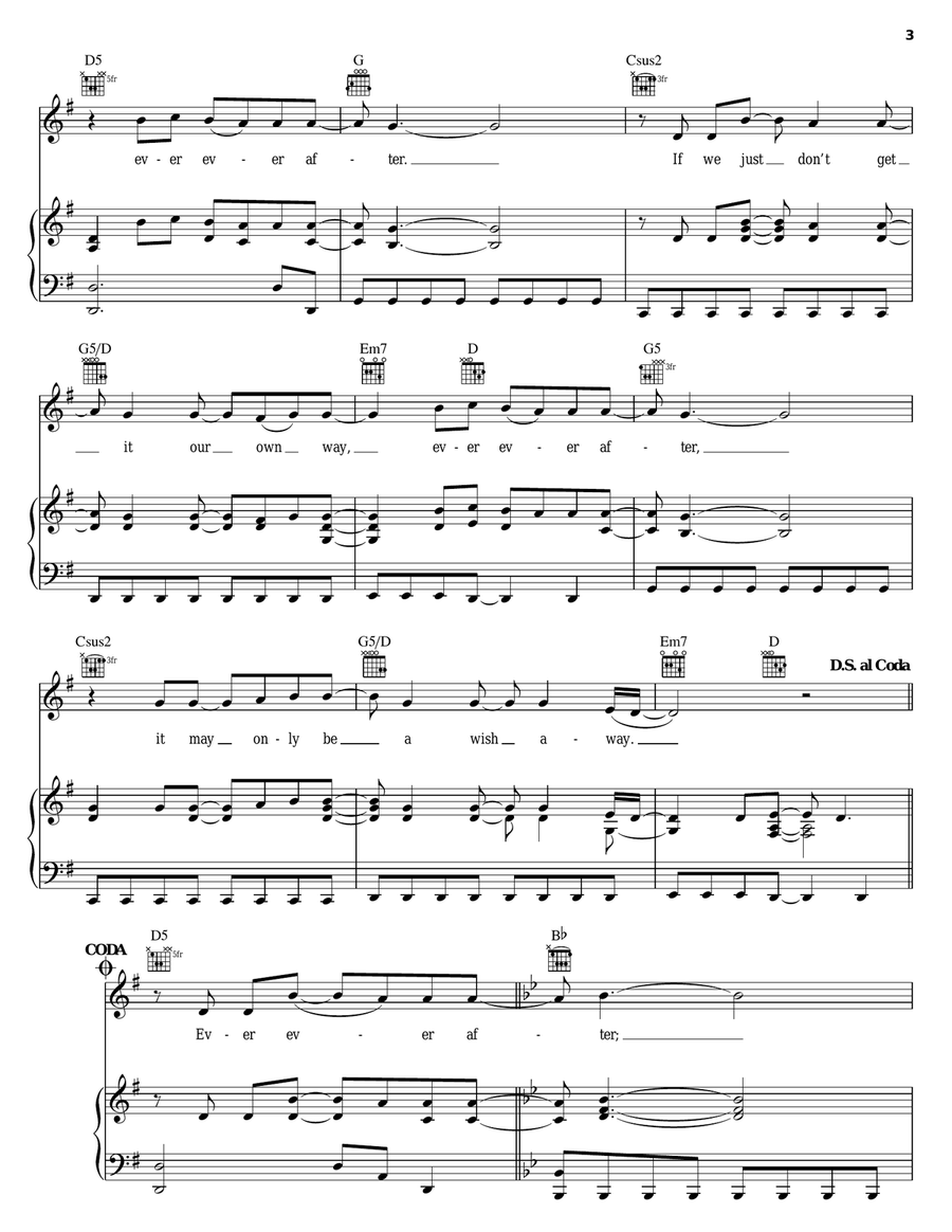 Ever Ever After Piano, Vocal, Guitar scores gallery preview page 3