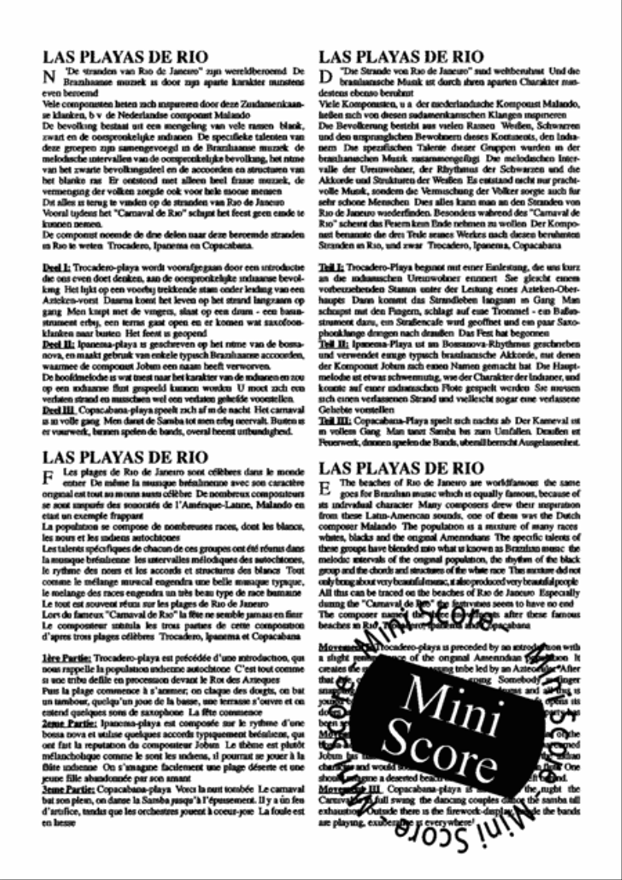 Las Playas de Rio Concert Band scores gallery preview page 4