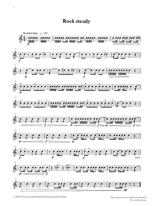 Rock Steady from Graded Music for Snare Drum, Book II