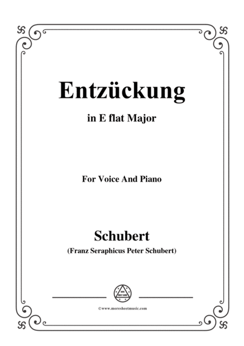 Schubert-Entzückung,in E flat Major,for Voice&Piano image number null