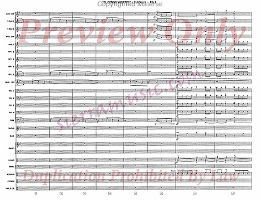El Congo Valiente Jazz Ensemble scores gallery preview page 3