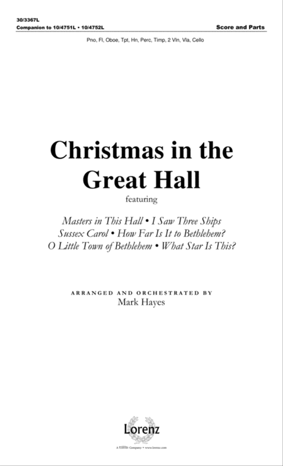 Christmas in the Great Hall - Instrumental Ensemble Score and Parts Choir scores gallery preview page 2