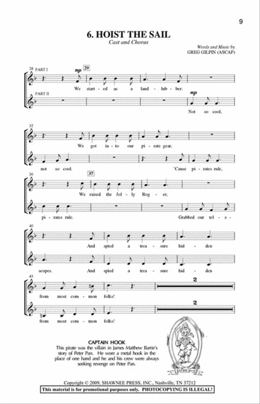 How to Be a Pirate in Seven Easy Songs Choir scores gallery preview page 7