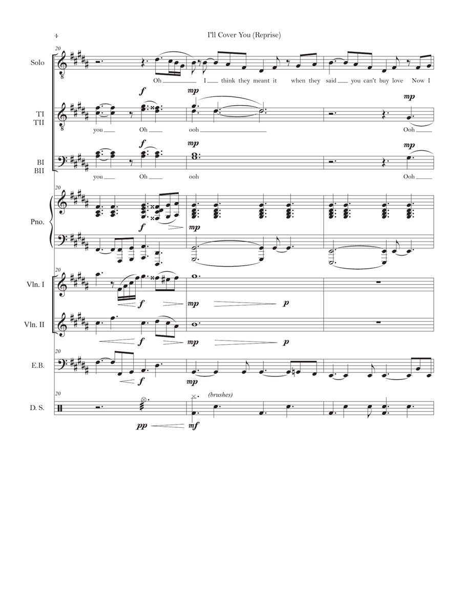 I'll Cover You - Reprise TTBB scores gallery preview page 4
