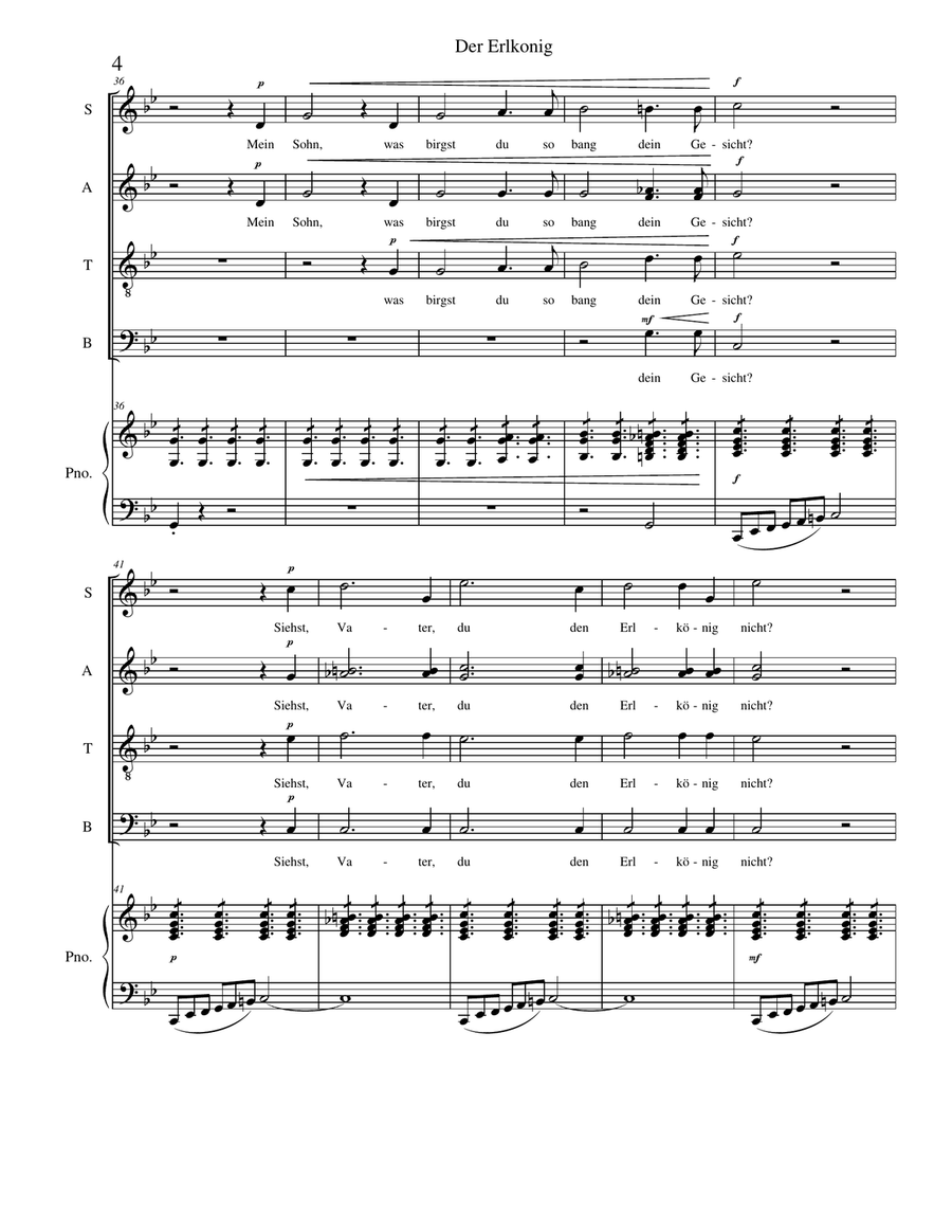 Der Erlkonig 4-Part scores gallery preview page 4