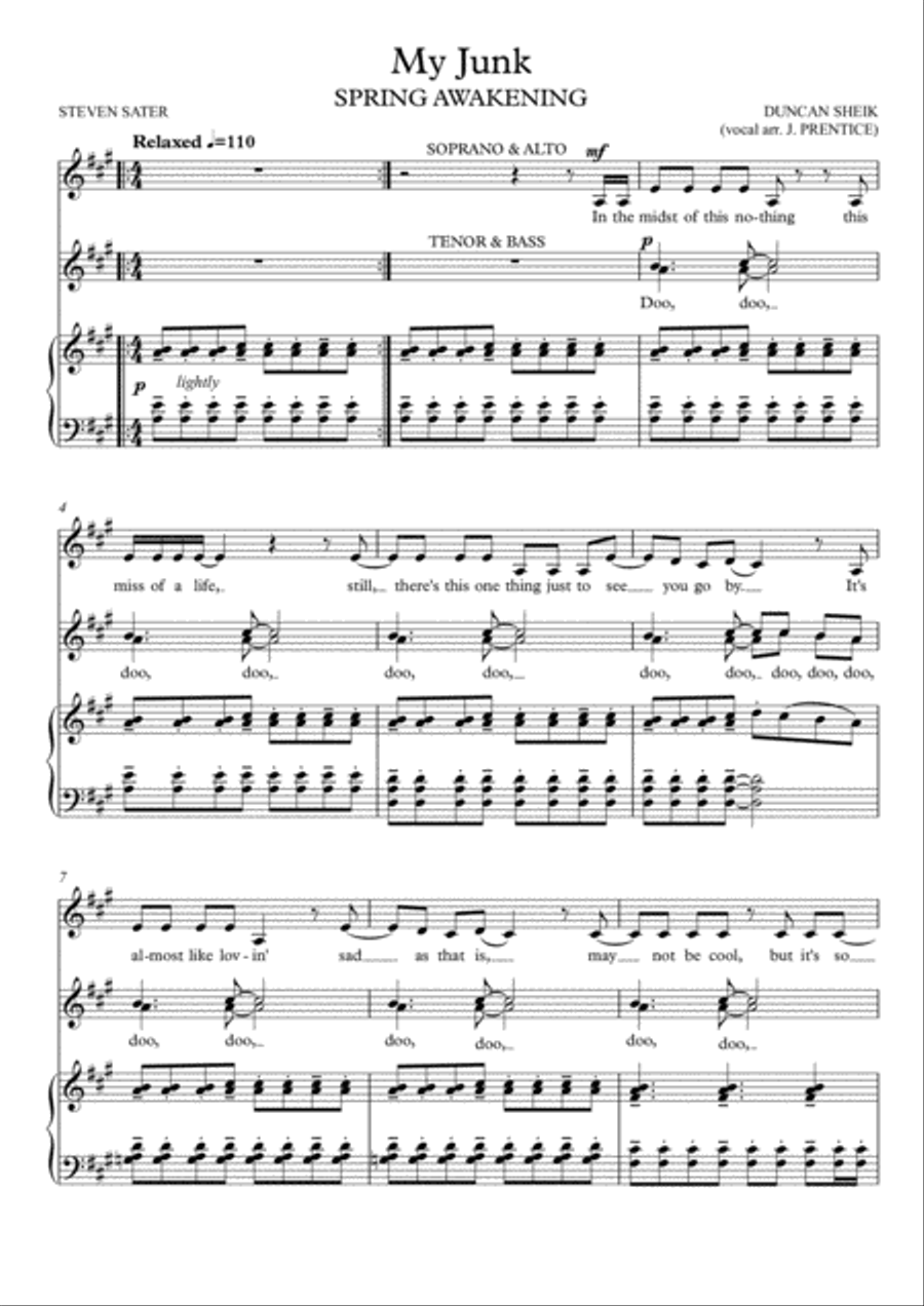 My Junk 4-Part scores gallery preview page 2