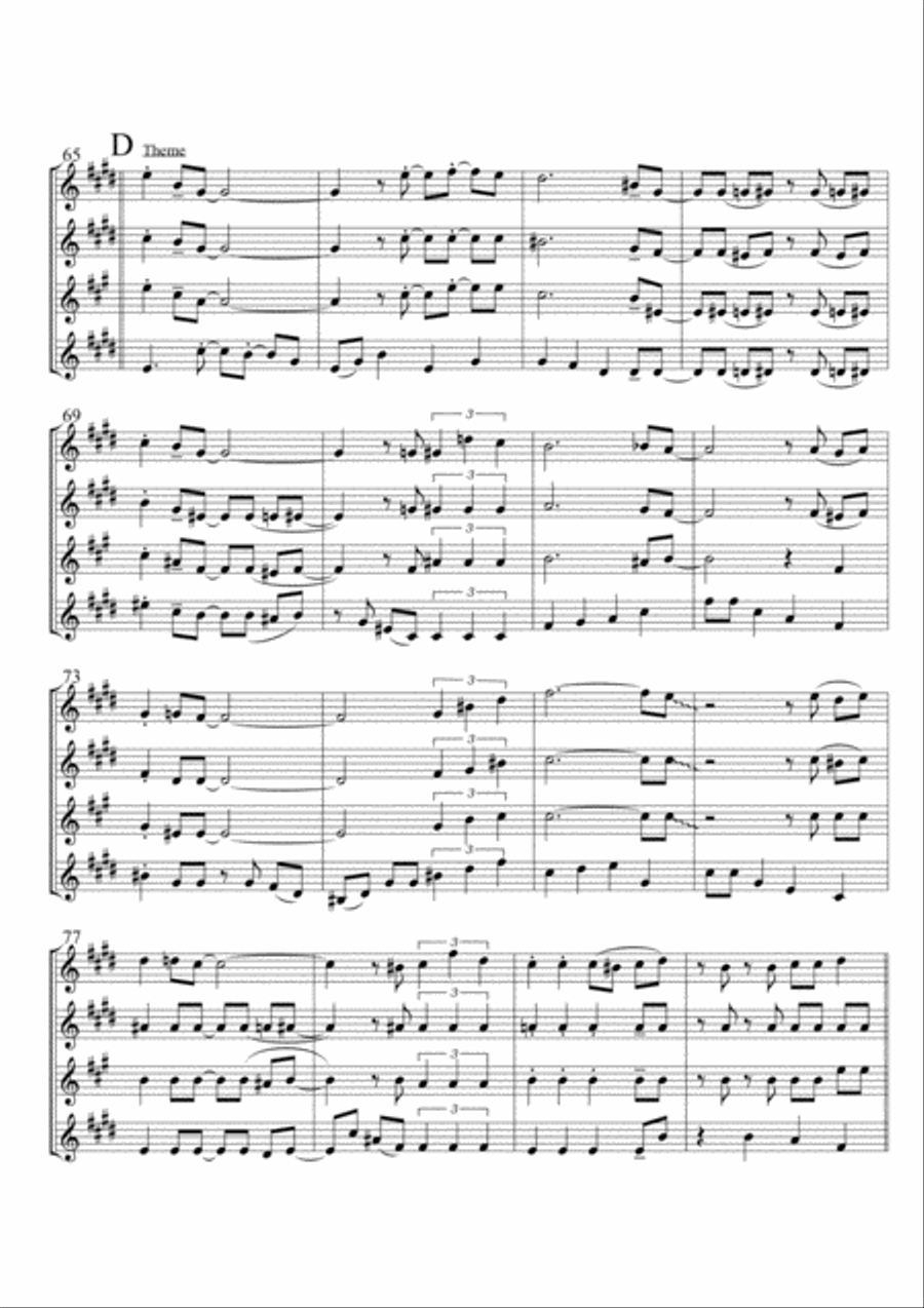 All Of Me Saxophone Quartet scores gallery preview page 6