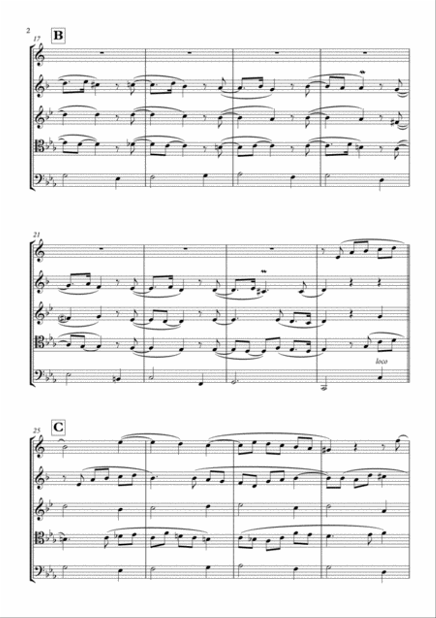 Passacaglia and Fugue in C Minor by J. S. Bach - BRASS QUINTET Brass Quintet scores gallery preview page 4