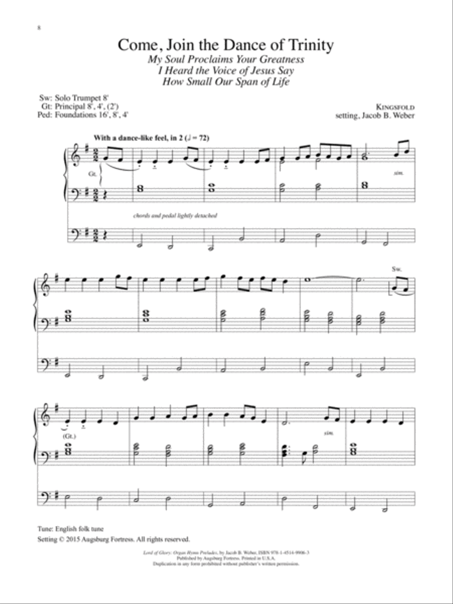Lord of Glory: Organ Hymn Preludes Organ Solo scores gallery preview page 5