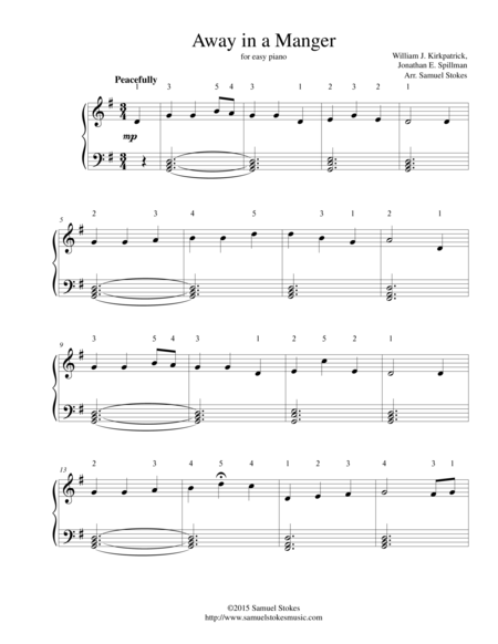 Away in a Manger (Kirkpatrick) - for easy piano image number null