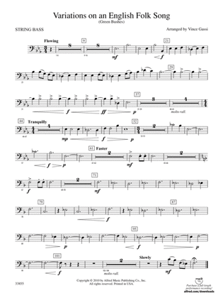 Variations on an English Folk Song: (wp) String Bass