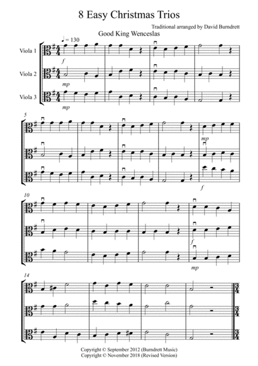 8 Easy Christmas Trios for Viola image number null