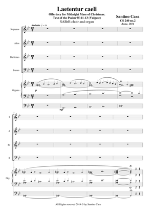 Laetentur Caeli - Cristmas - SABrB choir and organ