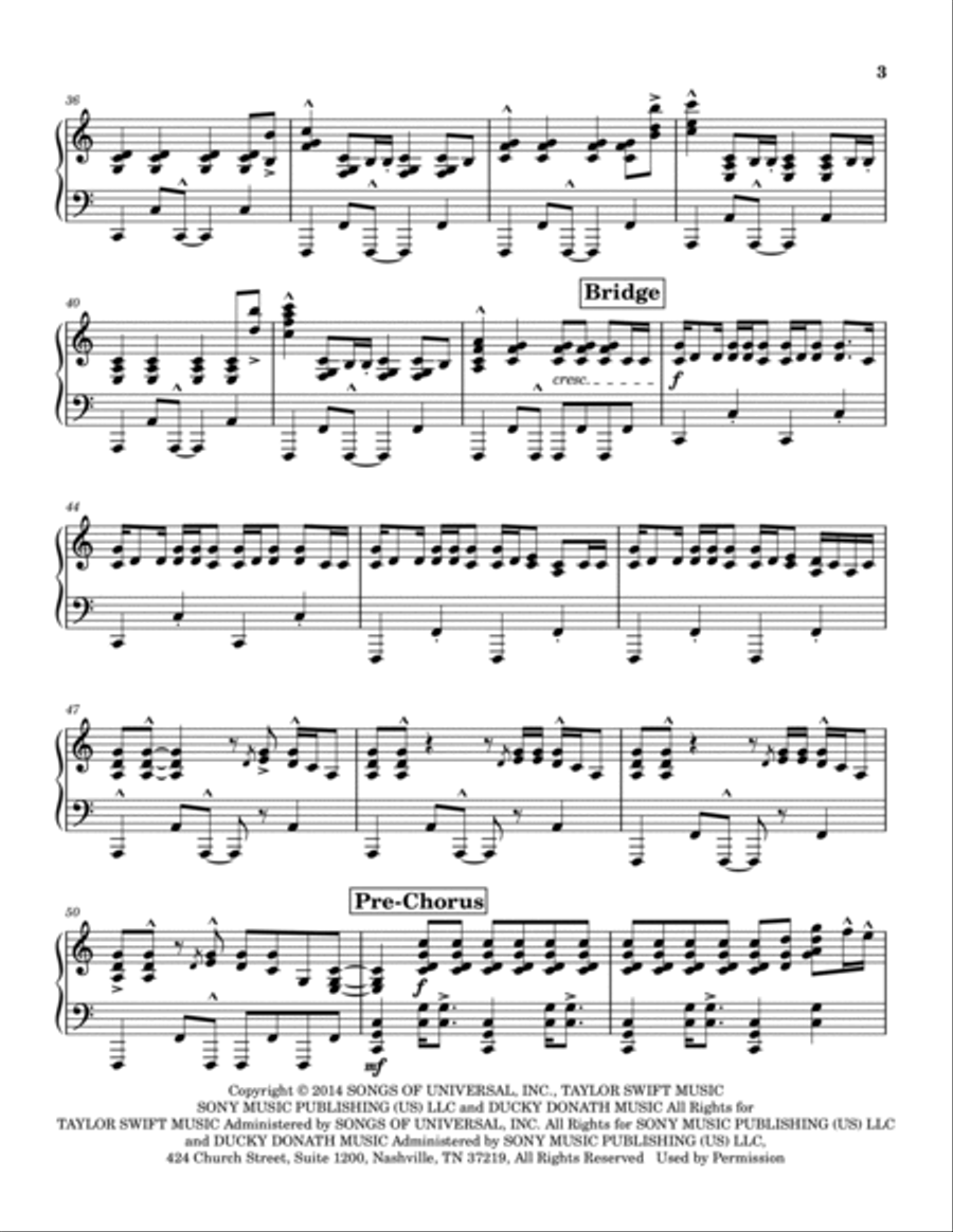 Is It Over Now? Is It Over Now? Piano Solo scores gallery preview page 3