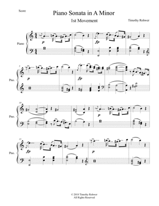 Piano Sonata in A Minor - 1st Movement