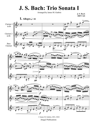Bach: Trio Sonata I BWV 525 for Clarinet Trio