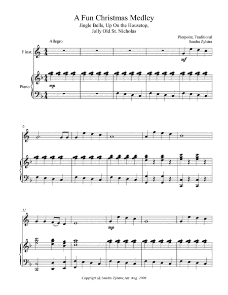 A Fun Christmas Medley (treble F instrument solo) image number null
