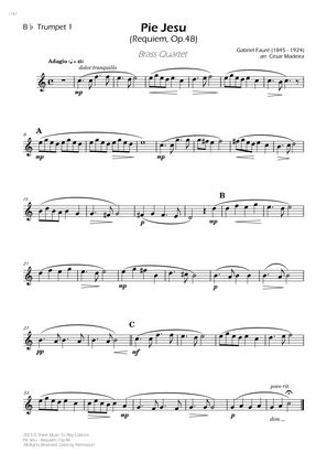 Pie Jesu (Requiem, Op.48) - Brass Quartet (Individual Parts)