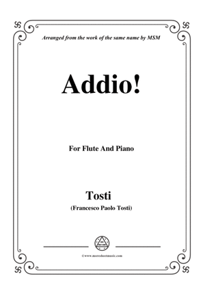 Tosti-Addio!, for Flute and Piano