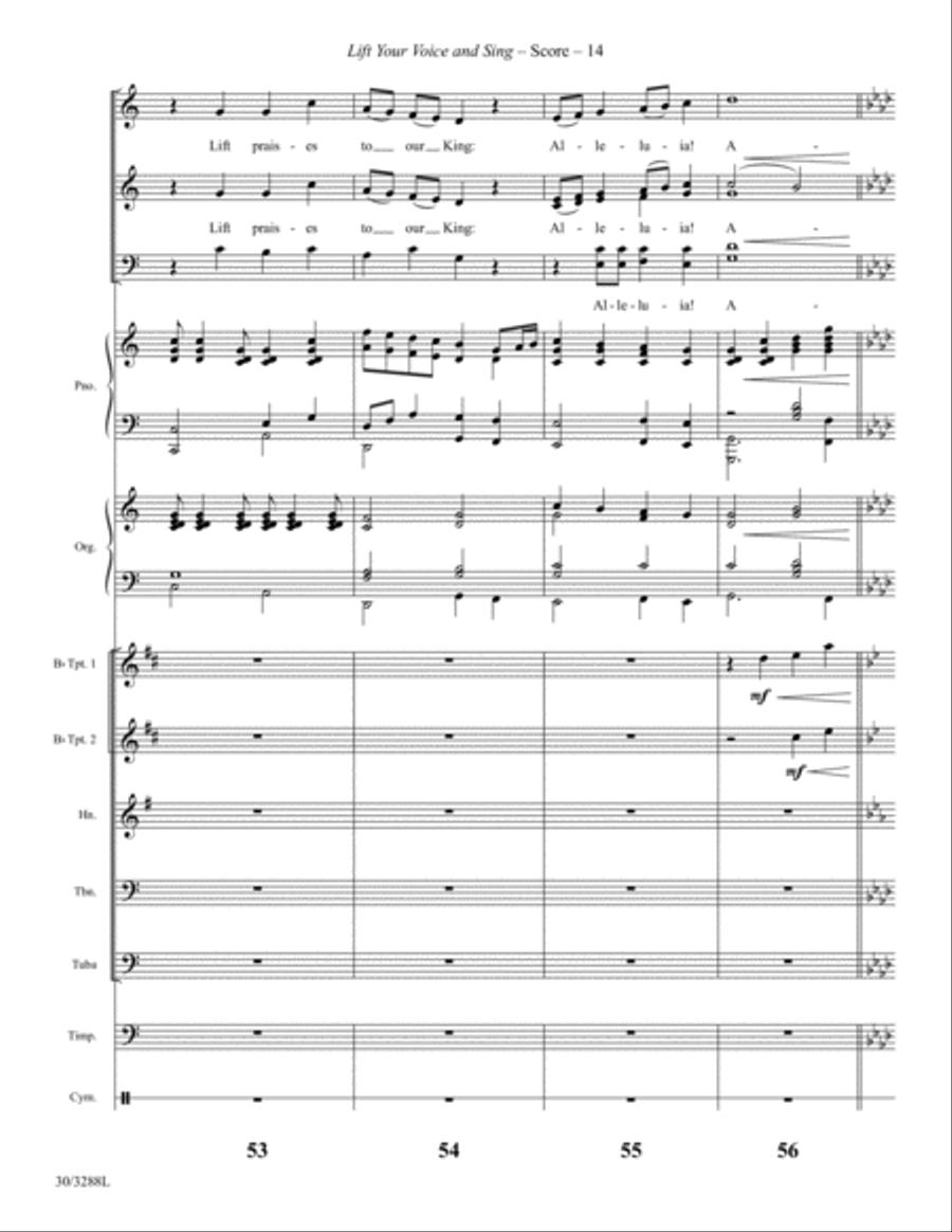 Lift Your Voice and Sing - Instrumental Ensemble Score and Parts Choir scores gallery preview page 17