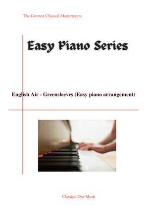 Book cover for English Air - Greensleeves (Easy piano arrangement)