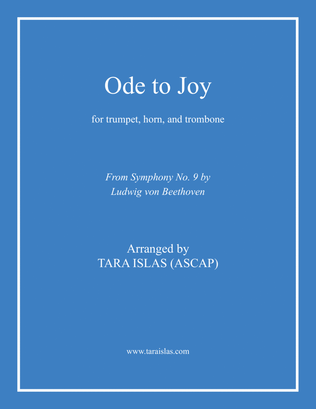 Ode to Joy for trumpet, horn, and trombone