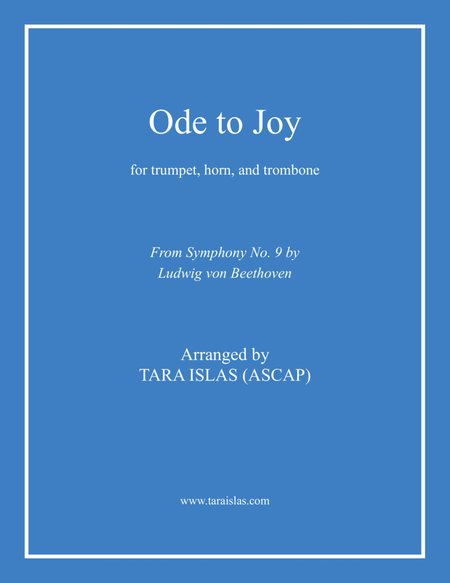 Ode to Joy for trumpet, horn, and trombone image number null