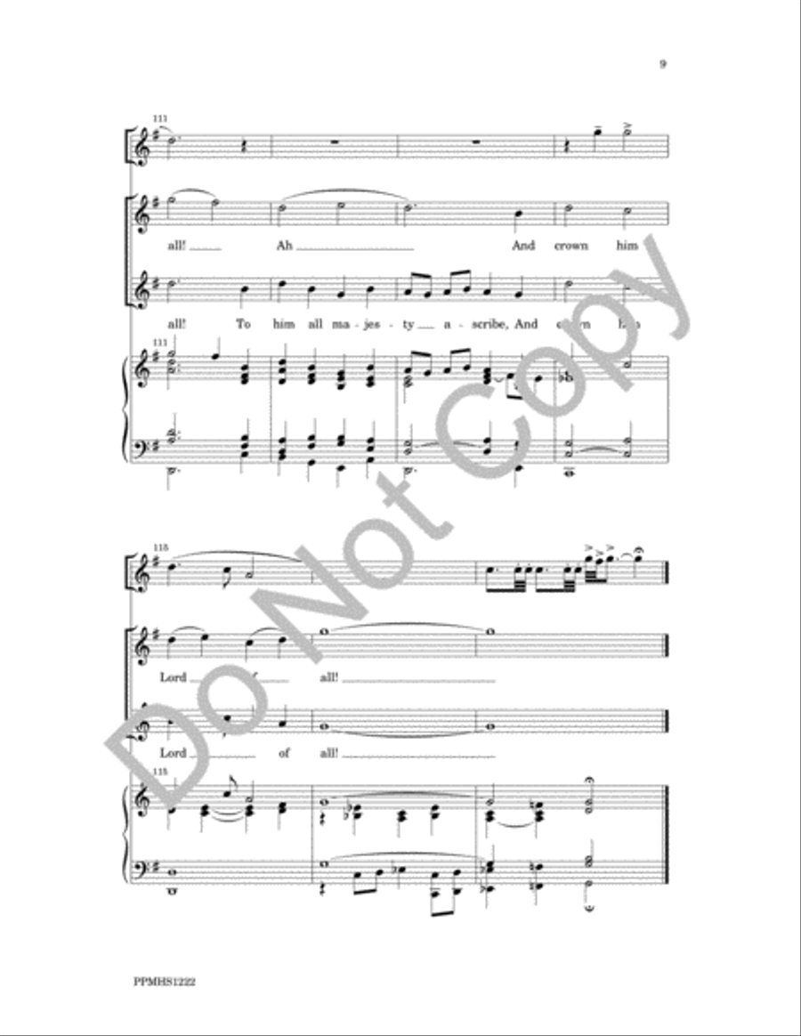All Hail the Power of Jesus' Name 4-Part scores gallery preview page 10