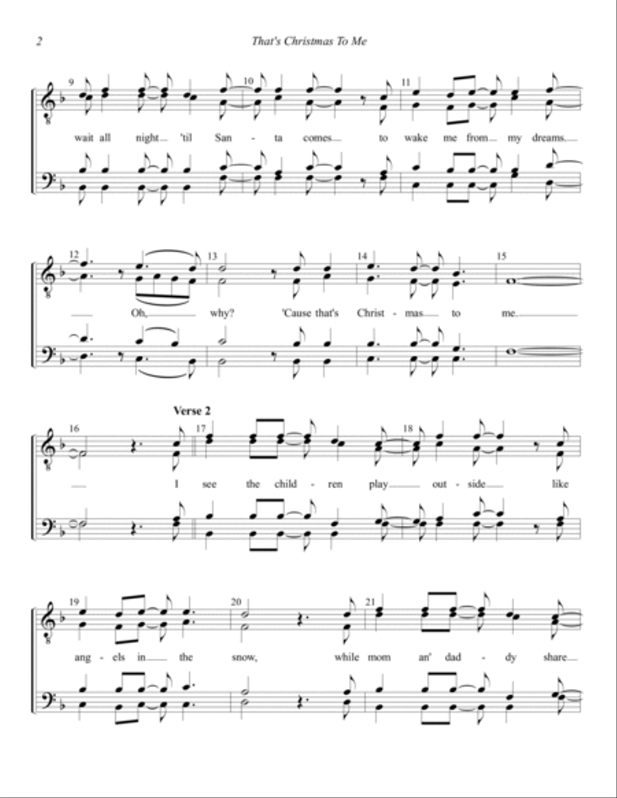 That's Christmas To Me TTBB scores gallery preview page 2