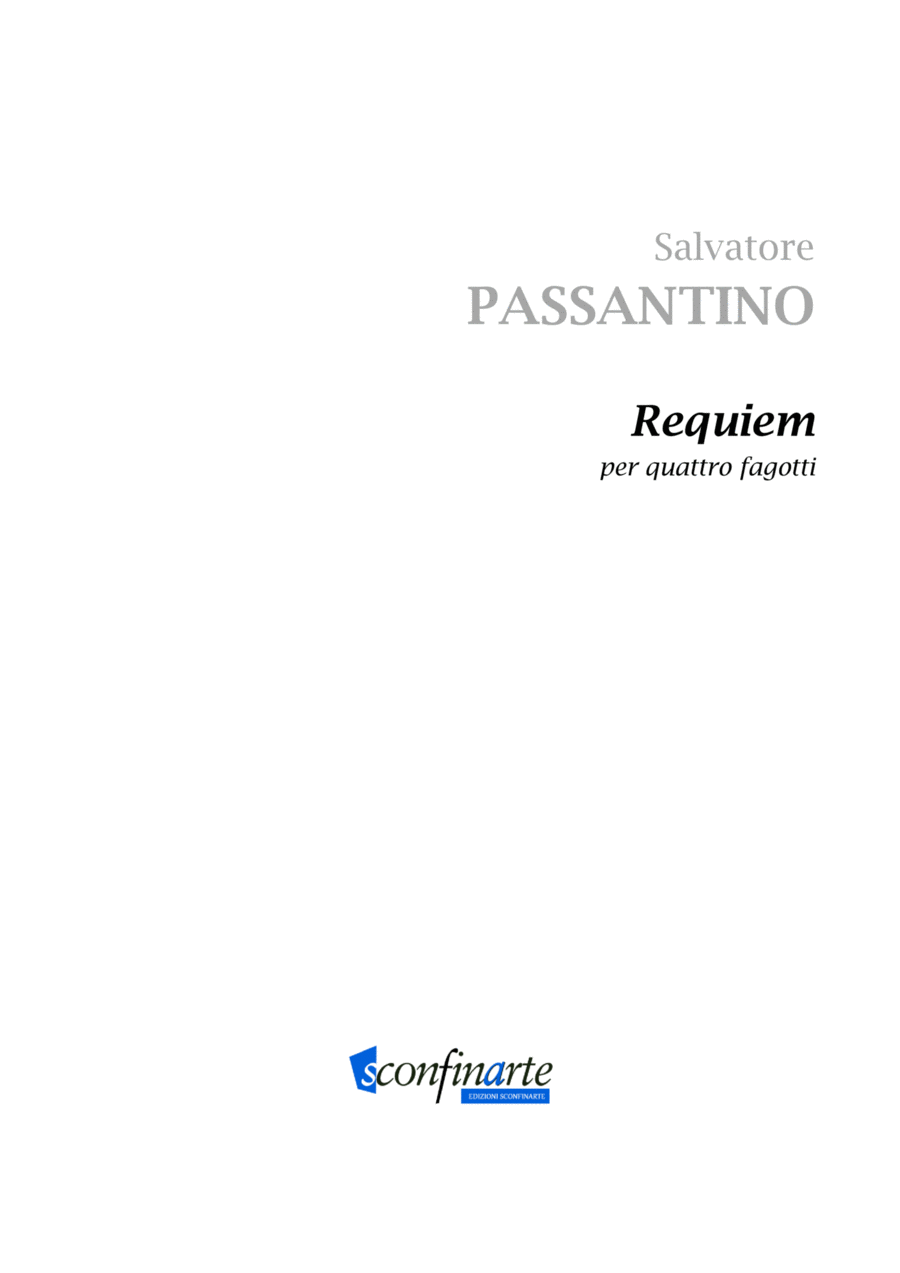 Salvatore Passantino: REQUIEM (ES-21-045) - Score Only Woodwind Quartet scores gallery preview page 1