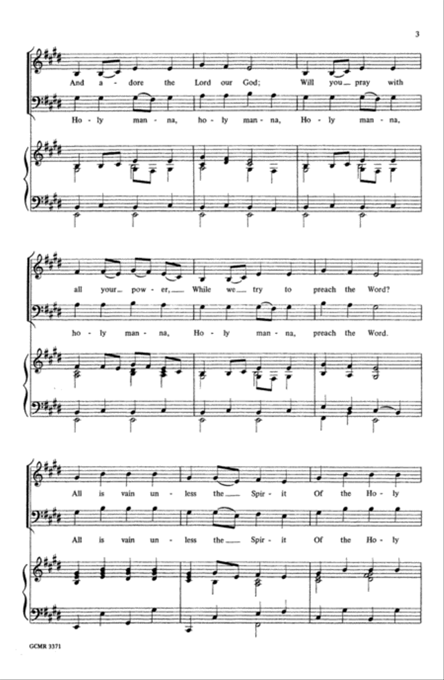 Holy Manna 2-Part scores gallery preview page 3