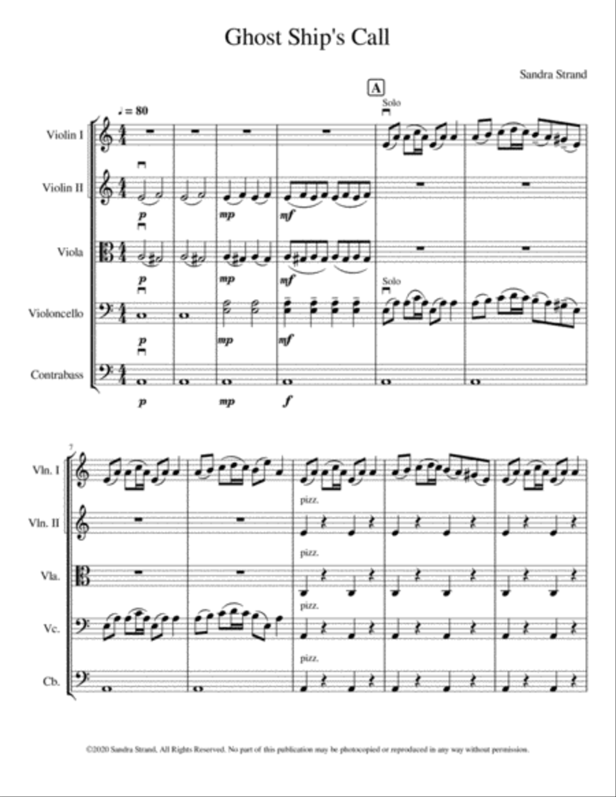 Ghost Ship's Call String Orchestra scores gallery preview page 3