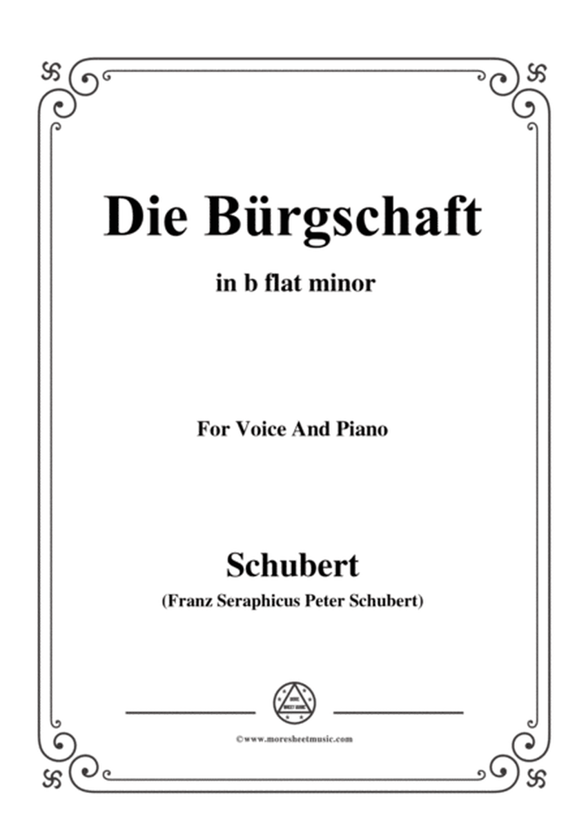 Schubert-Die Bürgschaft(The Bond),D.246,in b flat minor,for Voice&Piano image number null